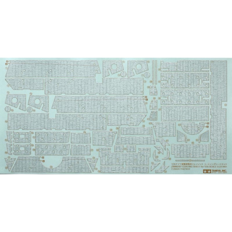 12644 - 1/35 Elefant Zimmerit Sticker Sheet