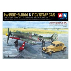25213 - 1/48 Fw190 D-9 JV44 Aircraft & 11CV Staff Car Set