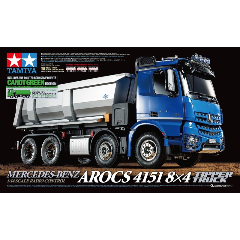 47523 - Mercedes-Benz Arocs 4151 8x4 Tipper Truck (Candy Green Edition)