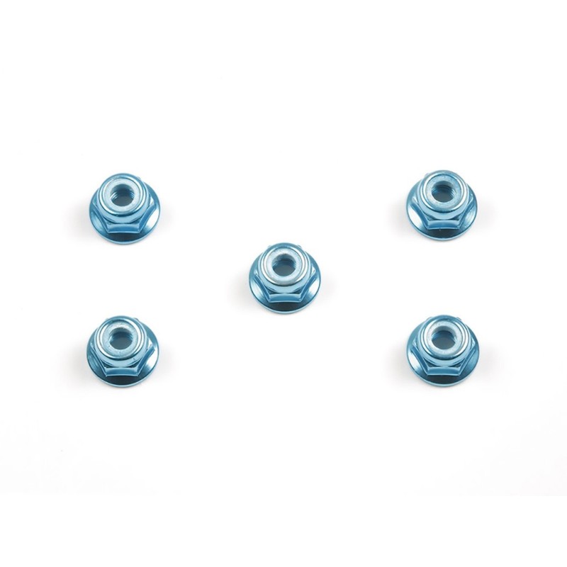 53159 - 4Mm Flange Lock Nut Blue