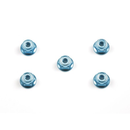 53159 - 4Mm Flange Lock Nut Blue