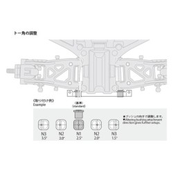 54967 - Tt-02S Steel Adjustable Suspension Mount Rear