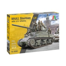 6568 - M4A1 Sherman with 7 U.S. Infantry Figures C