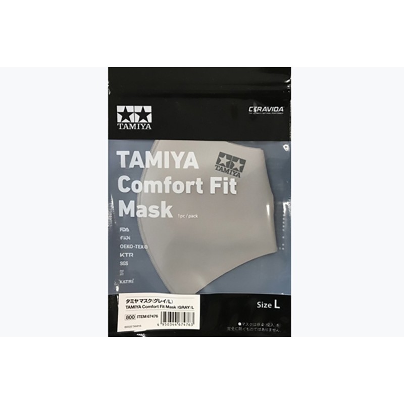 67476 - Tamiya Comfort Fit Mask Gry L