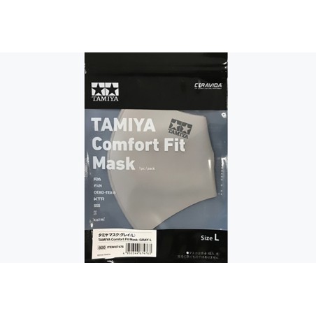 67476 - Tamiya Comfort Fit Mask Gry L