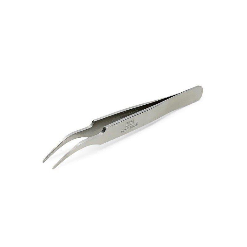 74108 - Hg Angled Tweezers Round Tip