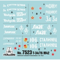 7523 - T34/76 M42(2 Fast Assembly Models)