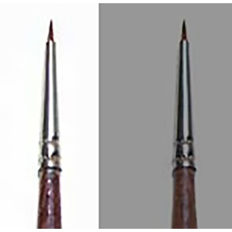 A52281 - 0/10 Syn Round Brush With Brown Tip