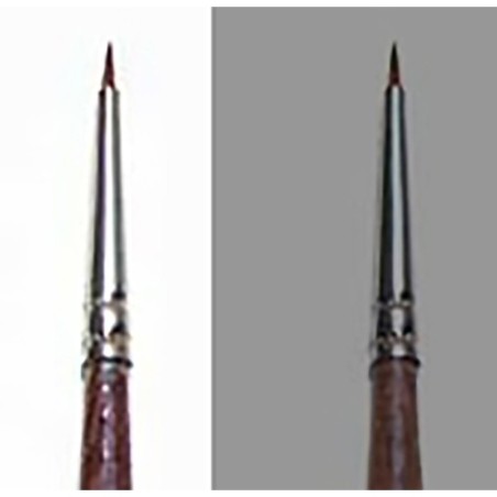 A52281 - 0/10 Syn Round Brush With Brown Tip