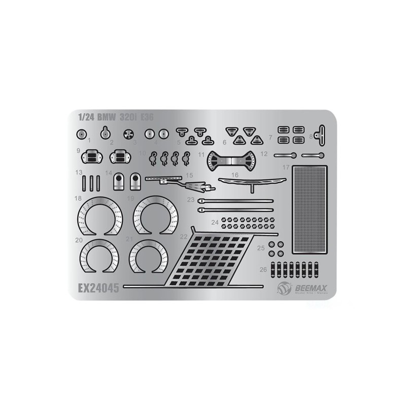 BX24045E - Etching Detail Parts: BMW 320 Fina BTCC 96 Winner