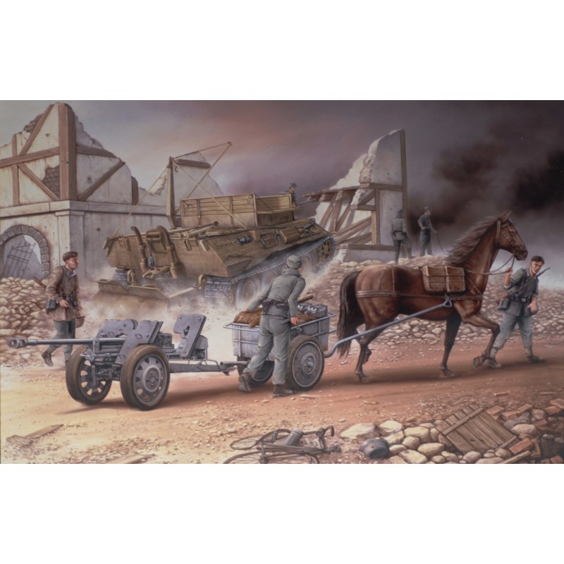 D6079 - Horse-drawn 2.8cm sPzB41 AT Gun & IF8 Limber w/Crew