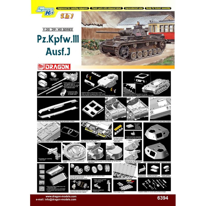 D6394 - 1/35 PZ KPFW III Ausf Jsmartk