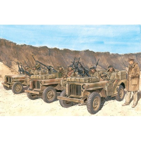 D6931 - SAS DESERT RAIDERS 3 VEHICLES w/COMMANDER & CREWS (SAS 80th ANNIVERSARY) (SMART KIT)