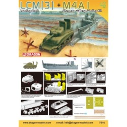 D7516 - 1/72 Lcm(3) Landing Craft + M4A1 W/Deep Wading Kit
