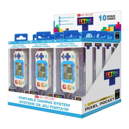 DGUNL7119 - Tetris Pixel Pocket Portable Gaming System - Retail Display Tray (Includes 12 pcs of DGUNL7083)