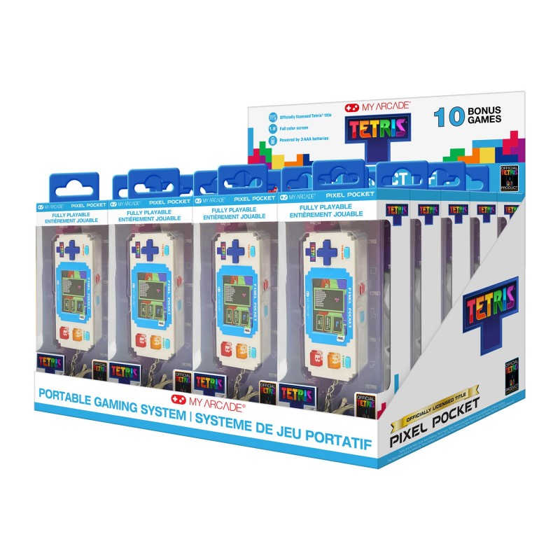 DGUNL7120 - Tetris Pixel Pocket Portable Gaming System - Retail Display Tray (Includes 20 pcs of DGUNL7083)