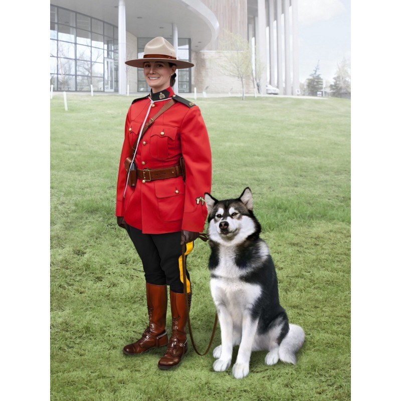 ICM16008 - RCMP Female Officer with Dog 1:16 Figures