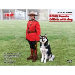 ICM16008 - RCMP Female Officer with Dog 1:16 Figures