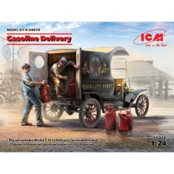 ICM24019 - Gasoline Delivery, Model T 1912 Delivery Car with 2 American Gasoline Loader Figures