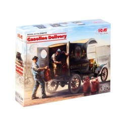 ICM24019 - Gasoline Delivery, Model T 1912 Delivery Car with 2 American Gasoline Loader Figures