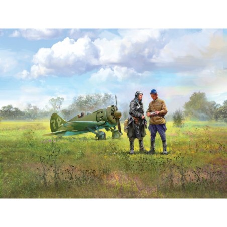 ICM32007 - I-16 Type 24 with 3 Soviet Pilot Figures (1939-1942)