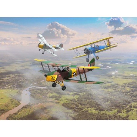 ICM32039 - WWII Training Biplanes with Bücker Bü 131D, DH.82A Tiger Moth & Stearman PT-17 (Set of 3)