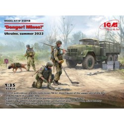 ICM35018 - Danger! Mines! Ukraine, Summer 2022 (ZiL-131 with Driver, AFU Sappers, Dog, Mines & Accessories)