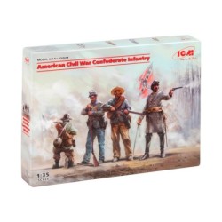 ICM35021 - American Civil War Confederate Infantry (Set 1) 4 Figures