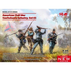 ICM35024 - American Civil War Confederate Infantry (Set 2) 4 Figures