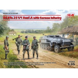 ICM35103 - Sd.Kfz.251/1 Ausf.A with 4 German Infantry Figures