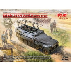 ICM35104 - Sd.Kfz.251/6 Ausf.A with 3 Crew Figures & Officer