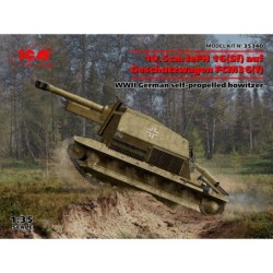 ICM35340 - 10.5cm leFH 16(Sf) auf Geschutzwagen FCM36(f), WWII German Self-Propelled Howitzer