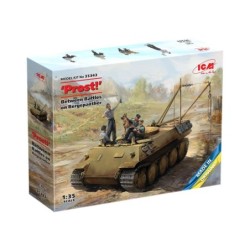 ICM35343 - Prost!, Between Battles on Bergepanther (ARV Bergepanther with 4 Figures & Dog)