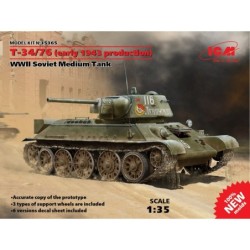 ICM35365 - Т-34/76 (Early 1943 Production), WWII Soviet Medium Tank
