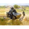ICM35382 - Panzerspähwagen P 204 (f) German Armoured Vehicle with 4 Crew Figures & Cat