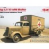 ICM35402 - Typ 2,5-32 with Shelter, WWII German Ambulance Truck