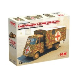 ICM35417 - Lastkraftwagen 3,5 t AHN with Shelter, WWII German Ambulance Truck