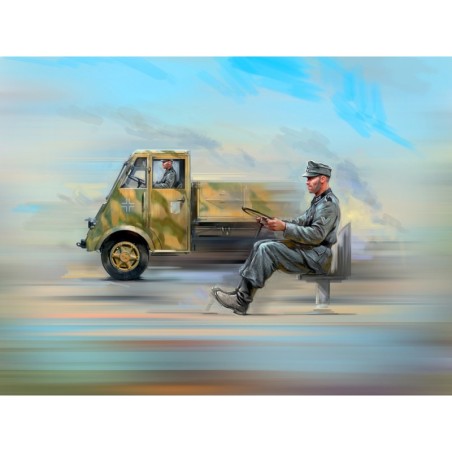 ICM35418 - Lastkraftwagen 3,5 t AHN with 4 German Driver Figures