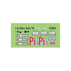 ICM35503 - s.E.Pkw Kfz.70 with Zwillingssockel 36, WWII German Military Vehicle