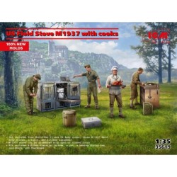 ICM35619 - US Field Stove M1937 with Cooks (4 Figures & Accessories)