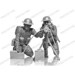 ICM35646 - WWII British Vickers MG Crew (Vickers MG & 2 Figures)