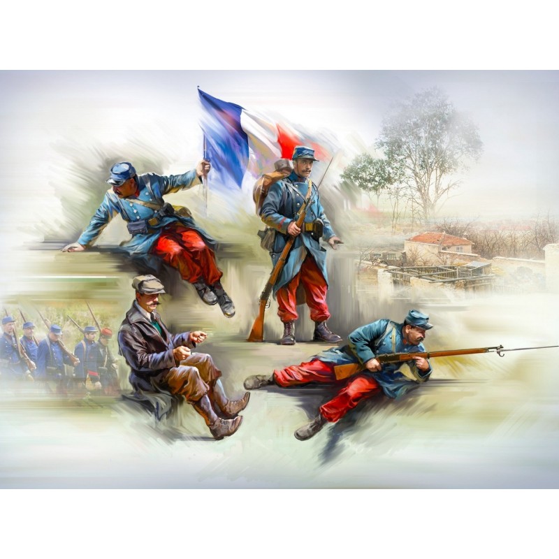 ICM35705 - French Infantry on the March (1914) 4 Figures