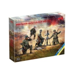ICM35715 - WW2 German Mortar GrW 34 with Crew (Mortar & 4 Figures)