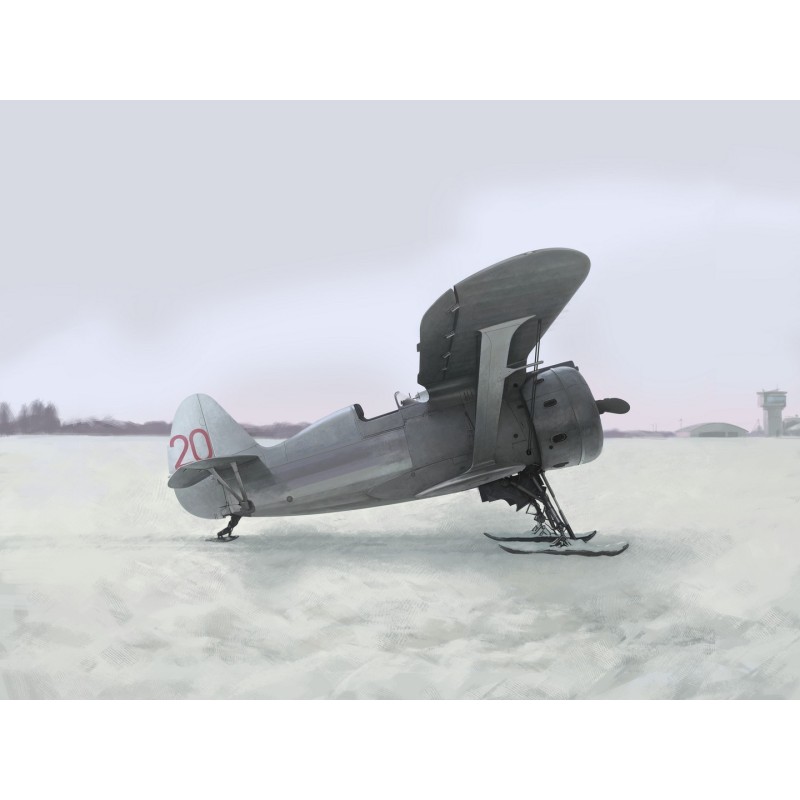 ICM48096 - I-153, WWII Soviet Biplane Fighter (Winter Version)