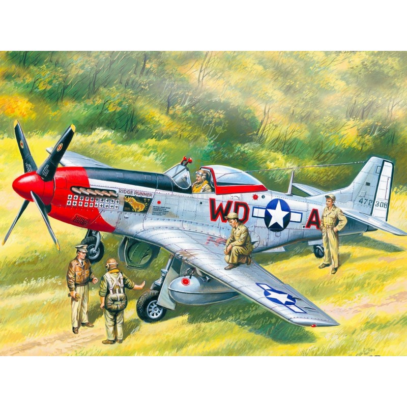 ICM48153 - Mustang P-51D with USAAF Pilots & Ground Personnel (5 Figures)