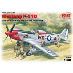 ICM48153 - Mustang P-51D with USAAF Pilots & Ground Personnel (5 Figures)