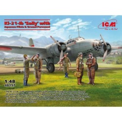 ICM48197 - Ki-21-Ib 'Sally' with Japanese Pilots & Ground Personnel (5 Figures)