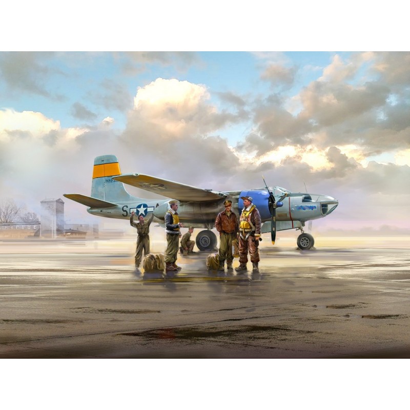 ICM48288 - A-26C-15 Invader with Pilots & Ground Personnel 5 Figures