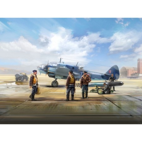 ICM48313 - Bristol Beaufort Mk.IA with RAF Pilots & Ground Staff Figures