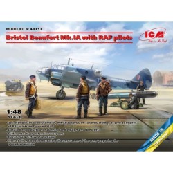 ICM48313 - Bristol Beaufort Mk.IA with RAF Pilots & Ground Staff Figures